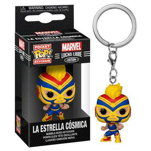 Funko POP! Keychain: Marvel Lucha Libre - Captain Marvel